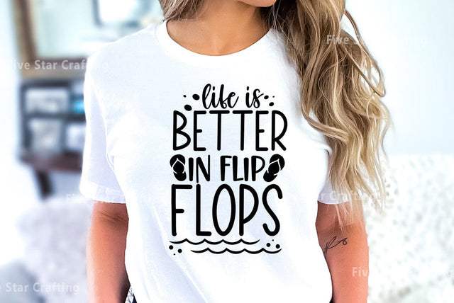 River SVG Design, Life is better in flip flops SVG FiveStarCrafting 