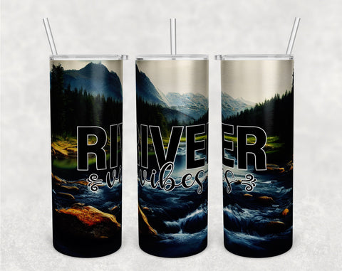 River Tumbler Wraps Bundle, 20 Oz Skinny Tumbler River Sublimation Designs, River Quotes Tumbler PNG, Seamless Tumbler PNG, 5 Designs Sublimation HappyDesignStudio 