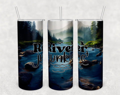 River Tumbler Wraps Bundle, 20 Oz Skinny Tumbler River Sublimation Designs, River Quotes Tumbler PNG, Seamless Tumbler PNG, 5 Designs Sublimation HappyDesignStudio 