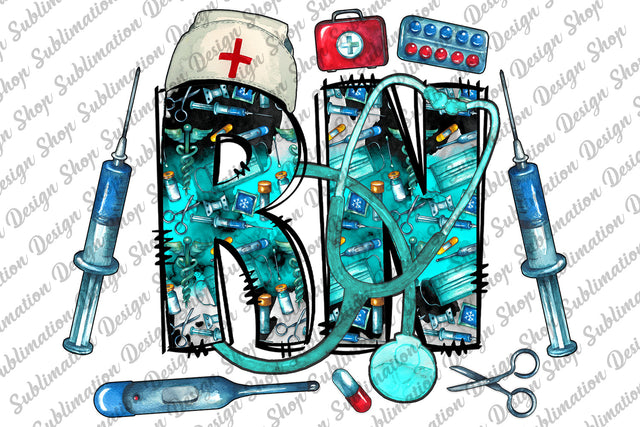 RN Nurse Png, Nurse Sublimation, Nursing Png, Western Png, Cowhide Turquoise Png, Syringe Png, Sublimation Design Download, Digital Download Sublimation SublimationDesignShop 