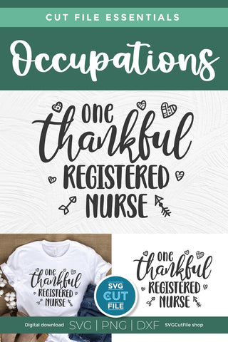 RN svg, one thankful nurse, Nursing svg, nurse appreciation svg SVG SVG Cut File 