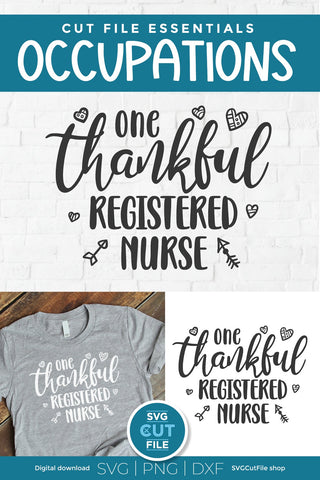 RN svg, one thankful nurse, Nursing svg, nurse appreciation svg SVG SVG Cut File 