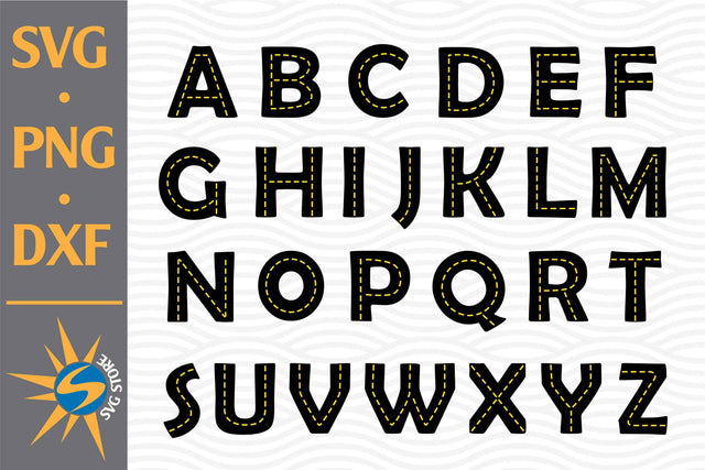 Road Alphabet SVG, PNG, DXF Digital Files Include SVG SVGStoreShop 