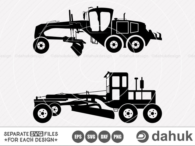 Road Grader svg, Motor Grader svg, Construction Vector, Cut file, for silhouette, svg, clipart, cricut design space, vinyl cut files SVG dahukdesign 