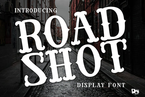 Road Shot - Display VIntage Font Font Dm Letter Studio 