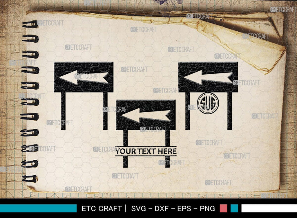 Road Sign Monogram, Road Sign Silhouette, Road Sign SVG, Highway Sign ...