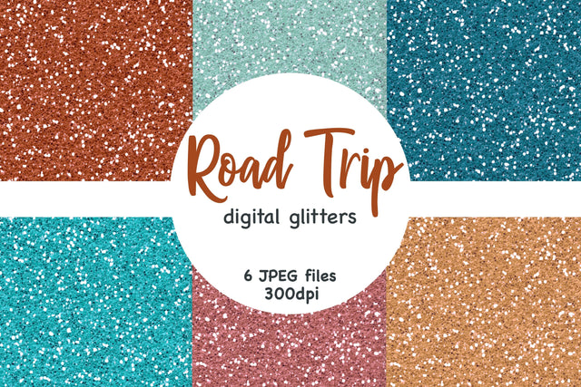 Road Trip Digital Paper | Luxury Textures Digital Pattern GlamArtZhanna 