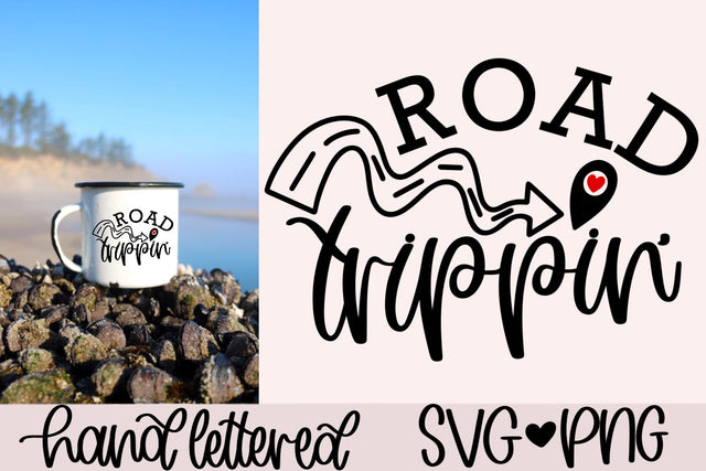 Road trippin' svg, road trip shirt svg, road trip mug svg, road trip crew svg, hand lettered svg, adventure svg, travel svg, family trip svg SVG AnitaAlyiaLettering 