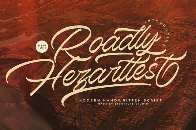 Roadly Hezarttest - Modern Handwritten Script Font Storytype Studio 