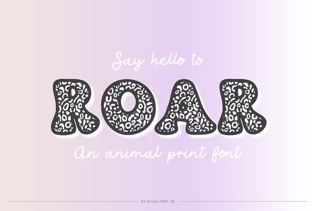 Roar Animal Print Leopard Font Font Blush Font Co. 
