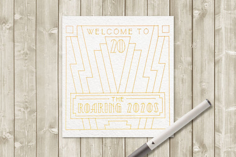Roaring 2020s SKETCH Single Line Drawing SVG Sketch DESIGN Designed by Geeks 