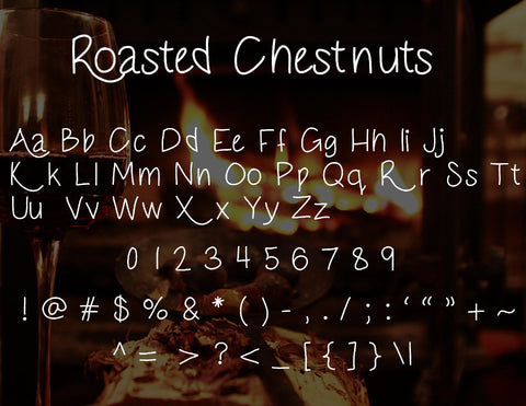 Roasted Chestnuts Font Design Shark