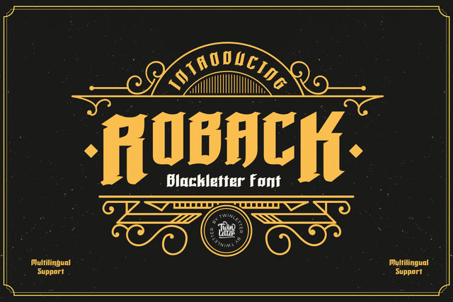 Roback Font twinletter 