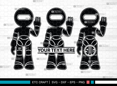 Robot Monogram, Robot Silhouette, Robot SVG, Toy Svg, Robot Head Svg, SB00400 SVG ETC Craft 