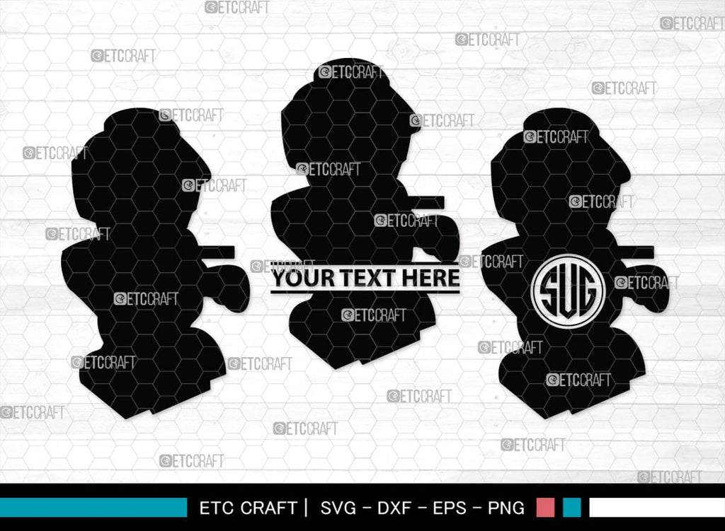 Robot Monogram, Robot Silhouette, Robot SVG, Toy Svg, Robot Head Svg ...