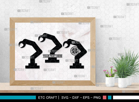 Robot Monogram, Robot Silhouette, Robot SVG, Toy Svg, Robot Head Svg, SB00400 SVG ETC Craft 