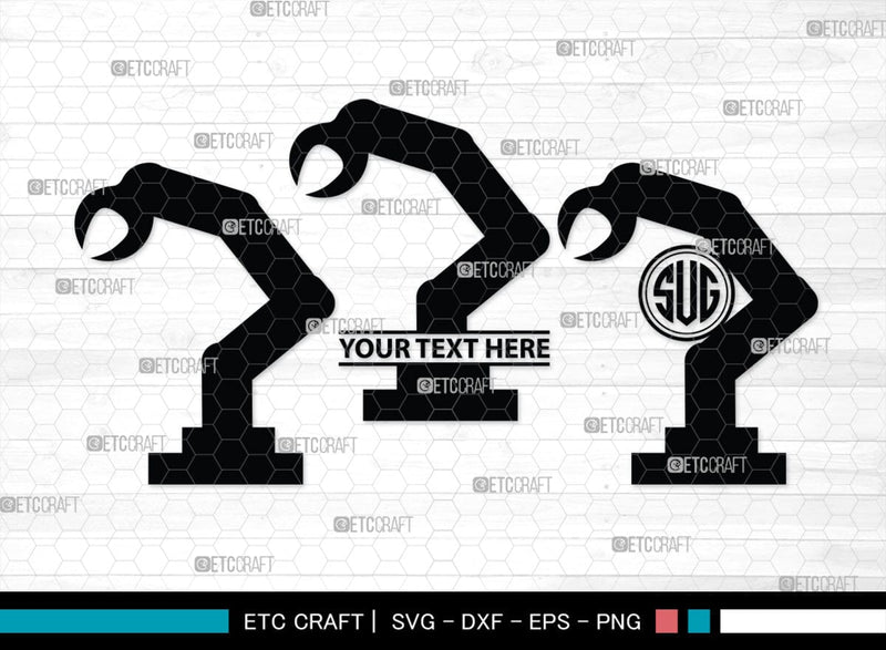 Robot Monogram, Robot Silhouette, Robot SVG, Toy Svg, Robot Head Svg, SB00400 SVG ETC Craft 