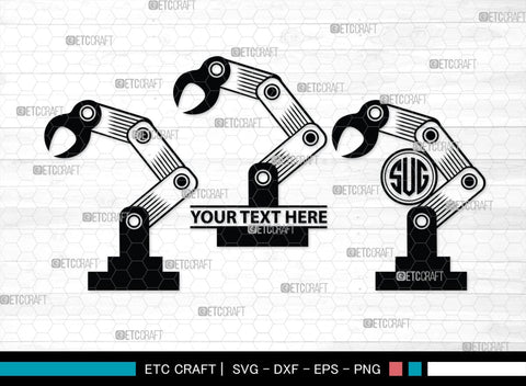 Robot Monogram, Robot Silhouette, Robot SVG, Toy Svg, Robot Head Svg, SB00400 SVG ETC Craft 