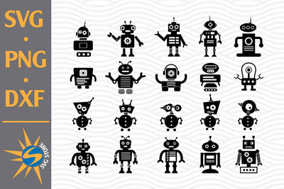 Robot Silhouette SVG, PNG, DXF Digital Files Include SVG SVGStoreShop 