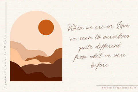 Rochette - Elegant Signature Font Font Dm Letter Studio 