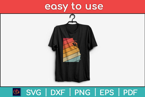 Rock Climbing Retro Style Svg Design SVG artprintfile 