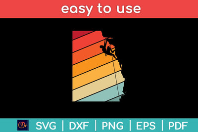 Rock Climbing Retro Style Svg Design SVG artprintfile 