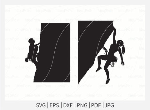 Rock climbing svg, Mountain Climbing svg, Mountain svg, Climbing Svg, Climbing svg Bundle, Rock climbing Silhouette, Climbing Clipart SVG Dinvect 