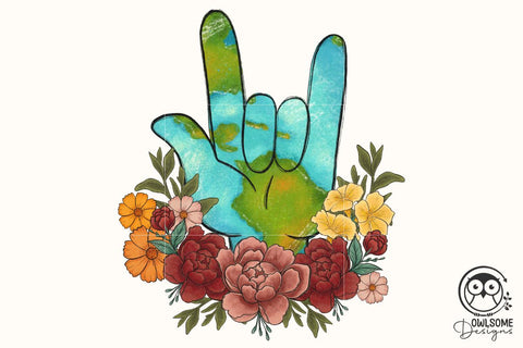 Rock Hand Earth Day PNG Sublimation Sublimation Owlsome.Designs 