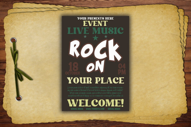 Rock Music SVG Flyer Print Template SVG Jagonath Roy 