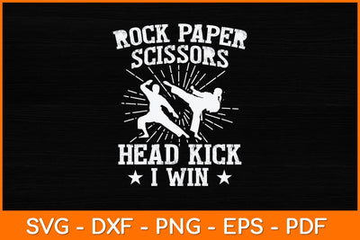 Rock Paper Scissors Head Kick I Win Svg Design SVG artprintfile 