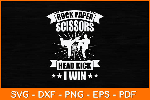 Rock Paper Scissors Head Kick I Win Svg Design SVG artprintfile 