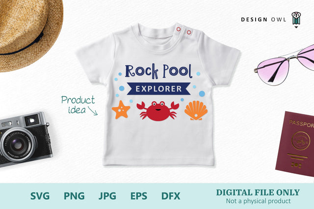 Rock pool explorer SVG Design Owl 