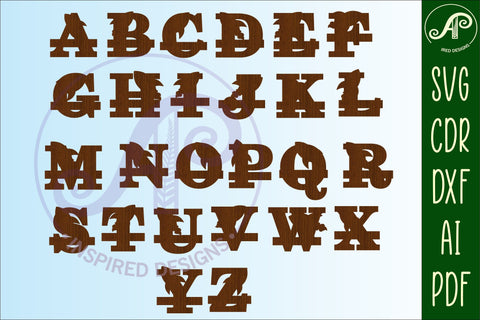 Rocket monogram letter Name signs 3 layer design bundle SVG APInspireddesigns 