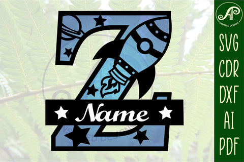 Rocket Monogram Letter Z SVG File SVG APInspireddesigns 