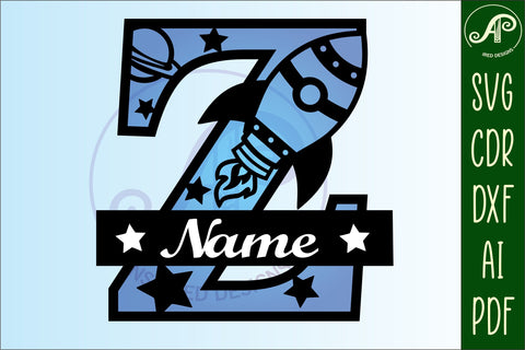 Rocket Monogram Letter Z SVG File SVG APInspireddesigns 