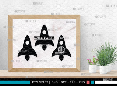 Rocket Monogram, Rocket Silhouette, Space Rocket Svg, Rocketship Svg, Rocket Silhouette Svg, SB00049 SVG ETC Craft 