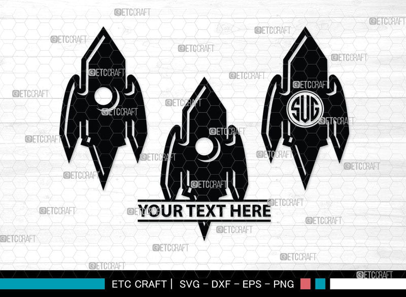 Rocket Monogram, Rocket Silhouette, Space Rocket Svg, Rocketship Svg, Rocket Silhouette Svg, SB00049 SVG ETC Craft 