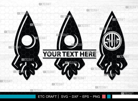 Rocket Monogram, Rocket Silhouette, Space Rocket Svg, Rocketship Svg, Rocket Silhouette Svg, SB00049 SVG ETC Craft 