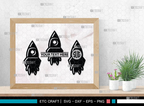 Rocket Monogram, Rocket Silhouette, Space Rocket Svg, Rocketship Svg, Rocket Silhouette Svg, SB00049 SVG ETC Craft 