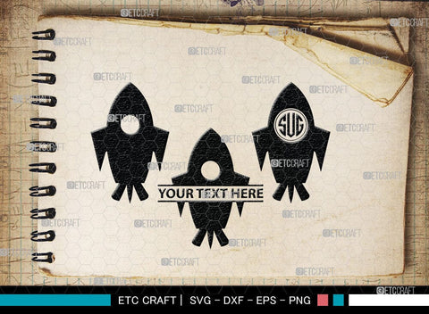 Rocket Monogram, Rocket Silhouette, Space Rocket Svg, Rocketship Svg, Rocket Silhouette Svg, SB00049 SVG ETC Craft 