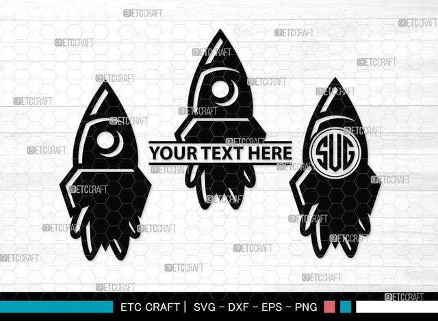 Rocket Monogram, Rocket Silhouette, Space Rocket Svg, Rocketship Svg, Rocket Silhouette Svg, SB00049 SVG ETC Craft 