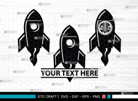 Rocket Monogram, Rocket Silhouette, Space Rocket Svg, Rocketship Svg, Rocket Silhouette Svg, SB00049 SVG ETC Craft 