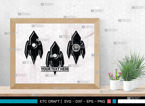 Rocket Monogram, Rocket Silhouette, Space Rocket Svg, Rocketship Svg, Rocket Silhouette Svg, SB00049 SVG ETC Craft 