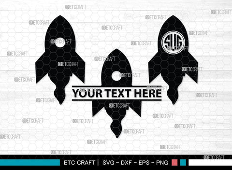 Rocket Monogram, Rocket Silhouette, Space Rocket Svg, Rocketship Svg, Rocket Silhouette Svg, SB00049 SVG ETC Craft 