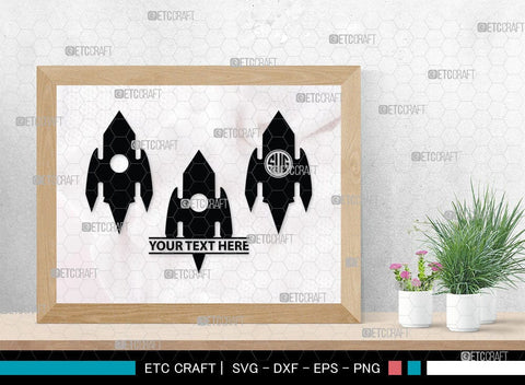 Rocket Monogram, Rocket Silhouette, Space Rocket Svg, Rocketship Svg, Rocket Silhouette Svg, SB00049 SVG ETC Craft 