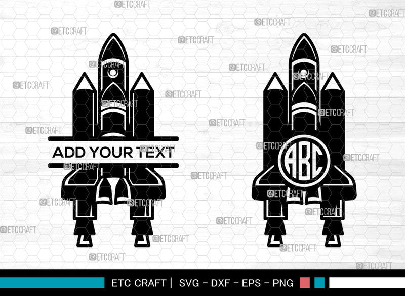 Rocket Monogram SVG, Rocket SVG, Rocket ship Svg, Spaceship Svg, Rocket Launch Svg, Circle Monogram Svg, Rocket SVG ETC Craft 