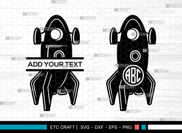 Rocket Monogram SVG, Rocket SVG, Rocket ship Svg, Spaceship Svg, Rocket Launch Svg, Circle Monogram Svg, Rocket SVG ETC Craft 