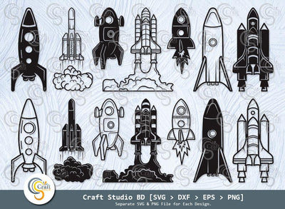 Rocket Silhouette, Rocket SVG, Rocket ship Svg, Spaceship Svg, Rocket Launch Svg, Space Rocket Svg, Rocket Bundle SVG ETC Craft 