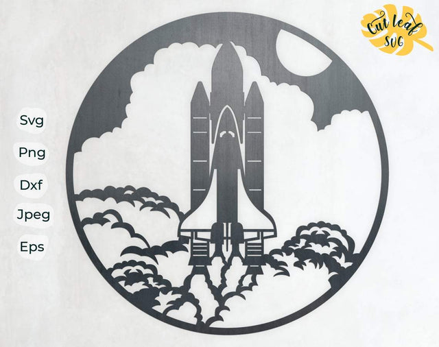 Rocket SVG, dxf files for plasma, cnc files for wood, space svg, galaxy svg, moon svg, rocket ship svg, space ship svg, adventure svg SVG CutLeafSvg 