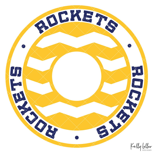 Rockets Chevron Monogram Frame SVG Kelly Lollar Designs 